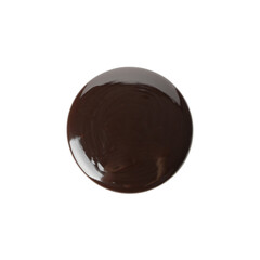 Melted chocolate spot isolated on white background