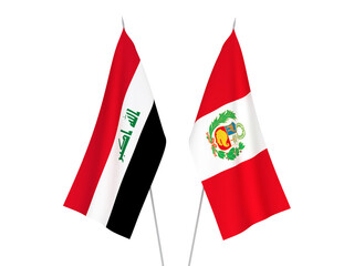 Iraq and Peru flags