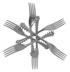 Fork Spiky Six Points