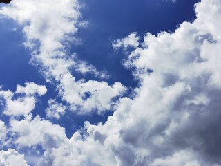 Obraz premium blue sky with white clouds