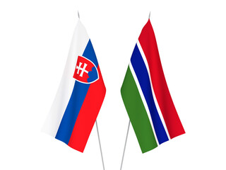 Republic of Gambia and Slovakia flags