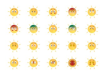 set of sun icons