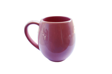 pink Ceramic Mug with isolated on white background