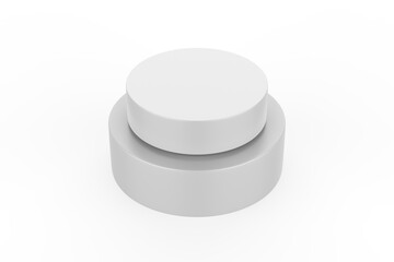 Cosmetic jar mock up isolated on white background - 3d illustration