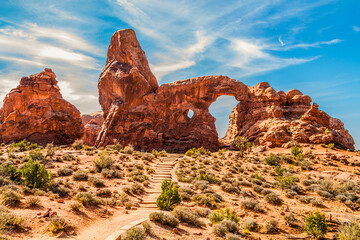 Turret Arch at Arches National Park in Utah
