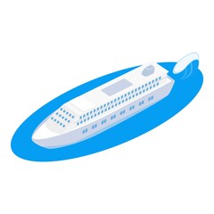 Cruise liner icon. Isometric illustration of cruise liner vector icon for web