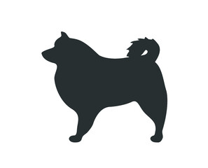 Dog icon. Pomeranian dog vector illustration. 