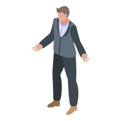 Broadcast tv presenter icon. Isometric of broadcast tv presenter vector icon for web design isolated on white background