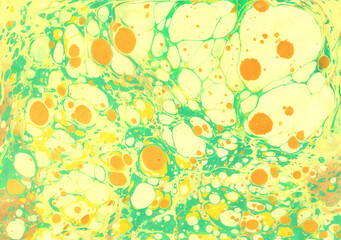 Abstract background Ebru Marmaring paint hand-drawn