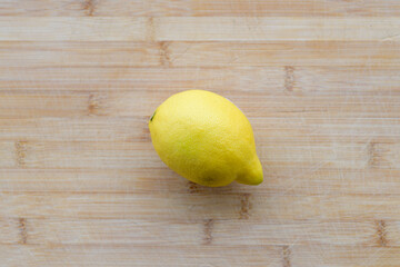Close-up of a fresh ripe nutritious lemon