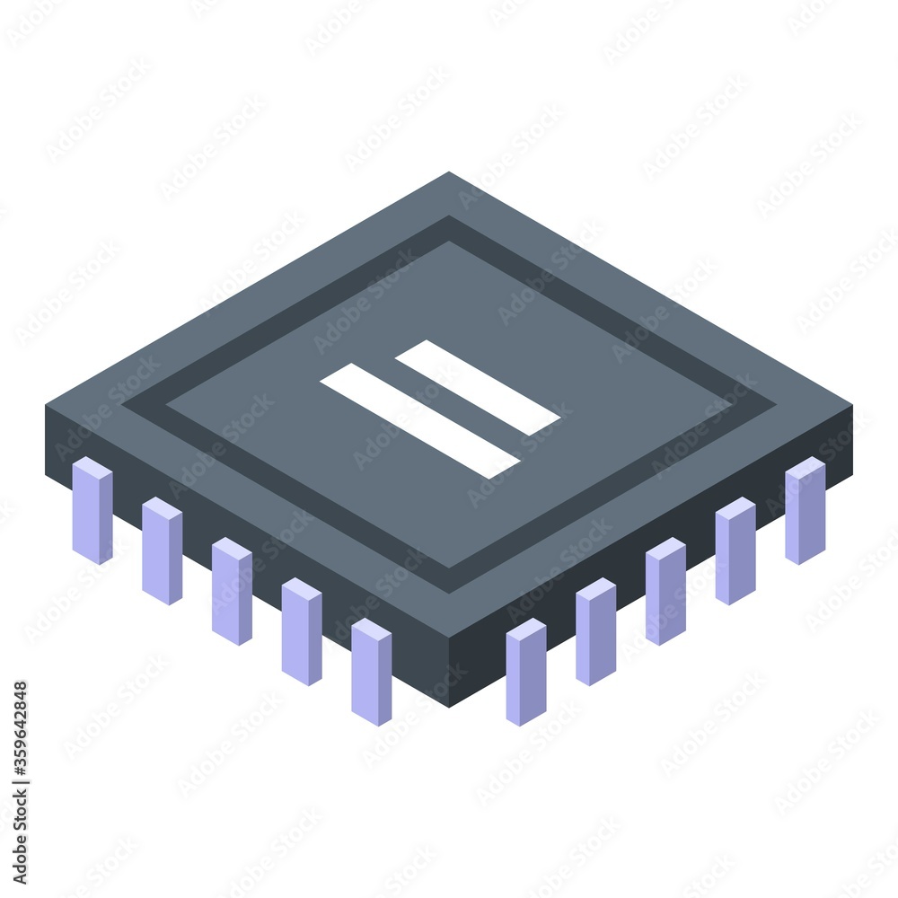 Poster radio processor icon. isometric of radio processor vector icon for web design isolated on white back