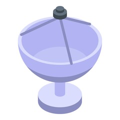 Ground antenna satellite icon. Isometric of ground antenna satellite vector icon for web design isolated on white background