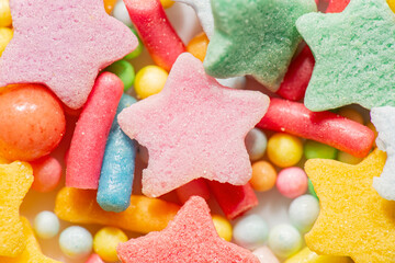 Obraz na płótnie Canvas Detailed macro photo of candy