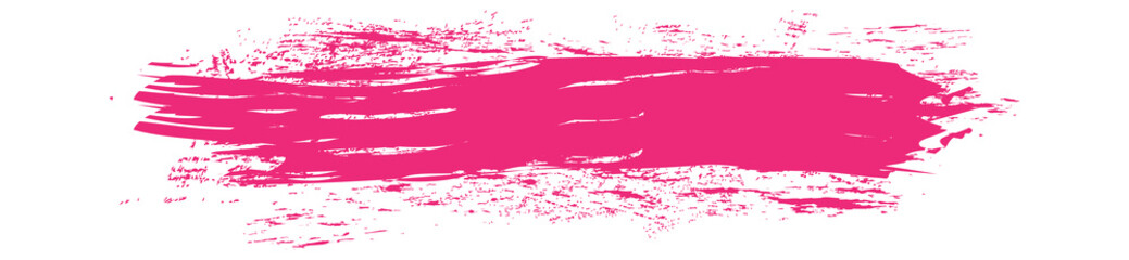 Pink brush stroke isolated on white background. Trendy brush stroke for pink ink paint, grunge backdrop, dirt banner, watercolor design and dirty texture. Brush stroke vector illustration