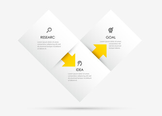 Vector Infographic label design with icons and 3 options or steps. Infographics for business concept. Can be used for presentations banner, workflow layout, process diagram, flow chart, info graph