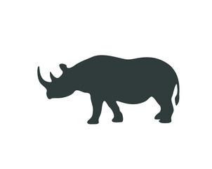 Rhino icon. Vector rhino illustration.  Rhino silhouette. 