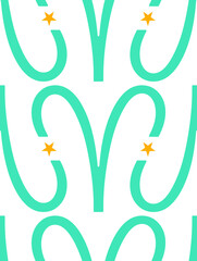 zodiaco, segno dell'ariete, pattern vettoriale