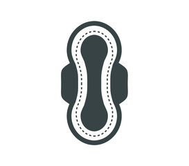 Sanitary napkin vector icon. Sanitary towel.  Woman sanitary pad vector. 