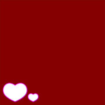 white hearts on a red background