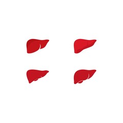 Liver logo,liver care vector icon simple illustration