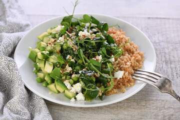 Gluten-free green vegetarian salad