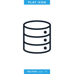 Database Server Icon Vector Design Template