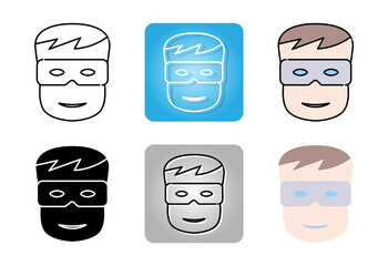 safety-glasses icon set isolated on white background for web design