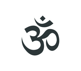 Om symbol. Buddhism symbol. 