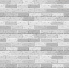 Realistic Vector brick wall seamless pattern. Flat wall texture. Gray textured brick background for print, paper, design, decor, photo background, wallpaper