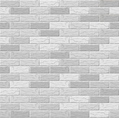 Obraz premium Realistic Vector brick wall seamless pattern. Flat wall texture. Gray textured brick background for print, paper, design, decor, photo background, wallpaper