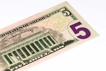Fototapeta na wymiar USA currancy banknote