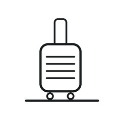 Baggage, luggage line icon, outline vector sign, linear style pictogram isolated on white. Symbol, logo illustration
