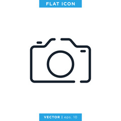 Camera Icon Vector Logo Design Template.