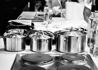 Chef preparing food in the kitchen, chef cooking.