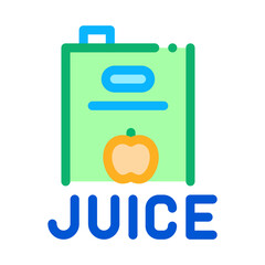 juice product package icon vector. juice product package sign. color symbol illustration