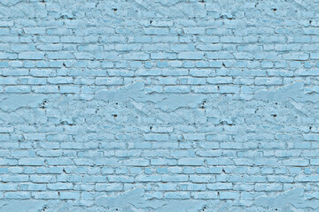 Brick blue old wall. Seamless texture.