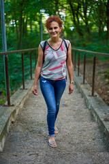 Fototapeta premium Woman in the park