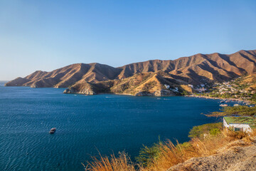 Fototapeta premium Taganga Beach in Santa Marta, Colombia