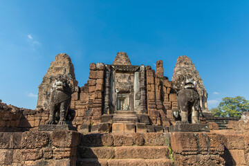 Fototapeta na wymiar East Mebon Temple in Angkor complex, Siem Reap, Cambodia.