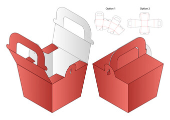 Box packaging die cut template design. 3d mock-up