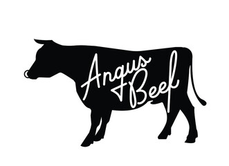 Angus Beef vector logo icon