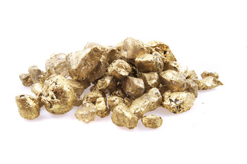 golden nuggets isolated