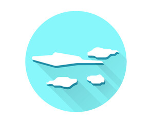 Cloud icon vector design in blue circle