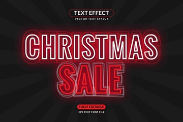 Fototapeta premium Editable Christmas Xmas Sale Text Effect Style
