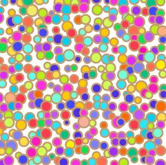 colorful circles on white background