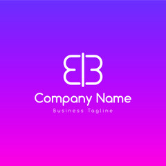 b logo design template