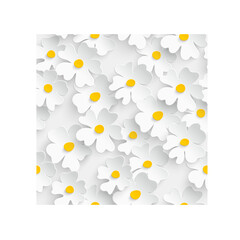 Paper flower. Chamomile. Vector illustration.