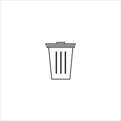 Delete trash can icon vector