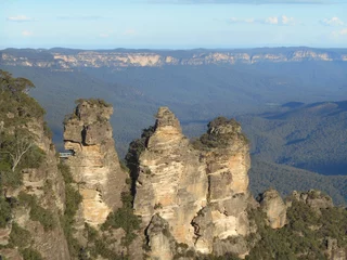 Cercles muraux Trois sœurs trois soeurs dans les montagnes bleues Australie