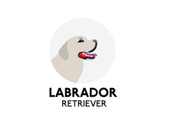 Labrador retriever dog vector icon